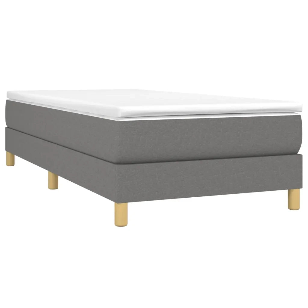 Giroletto a Molle con Materasso Grigio Scuro 90x190 cm Tessuto 3144136
