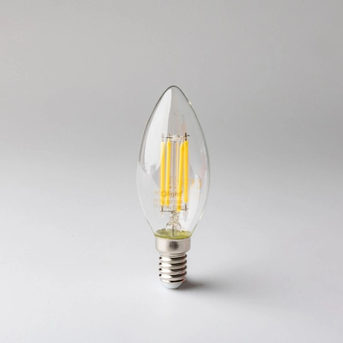 Lampadina LED Filamento Candela E14 6W 2700K 720lm Ecolight