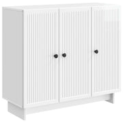Credenza Bianco Lucido 89 x 34,5 x 80 cm Legno ingegnerizzato