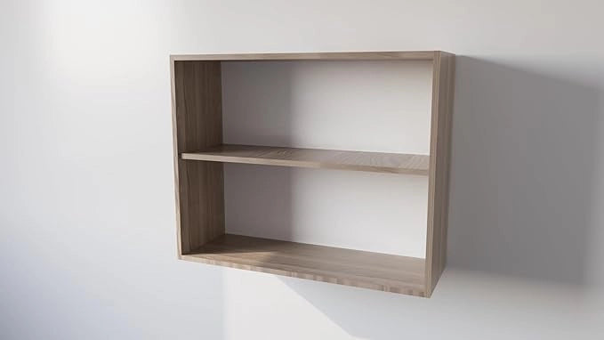 Pensile Cucina  in Legno Nobilitato Olmo, Mobile Alto con 2 Ante, Pensile Componibile Moderno Made in Italy (H80XL60XP32cm)