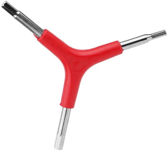 Strumento di riparazione bicicletta 3 vie - Set di chiavi a ingranaggi 4/5/6 mm - Manutenzione bicicletta - Attrezzatura di alta qualità - Lunghezza chiave 6 cm - Garanzia 180 giorni - Chiave a ingranaggi