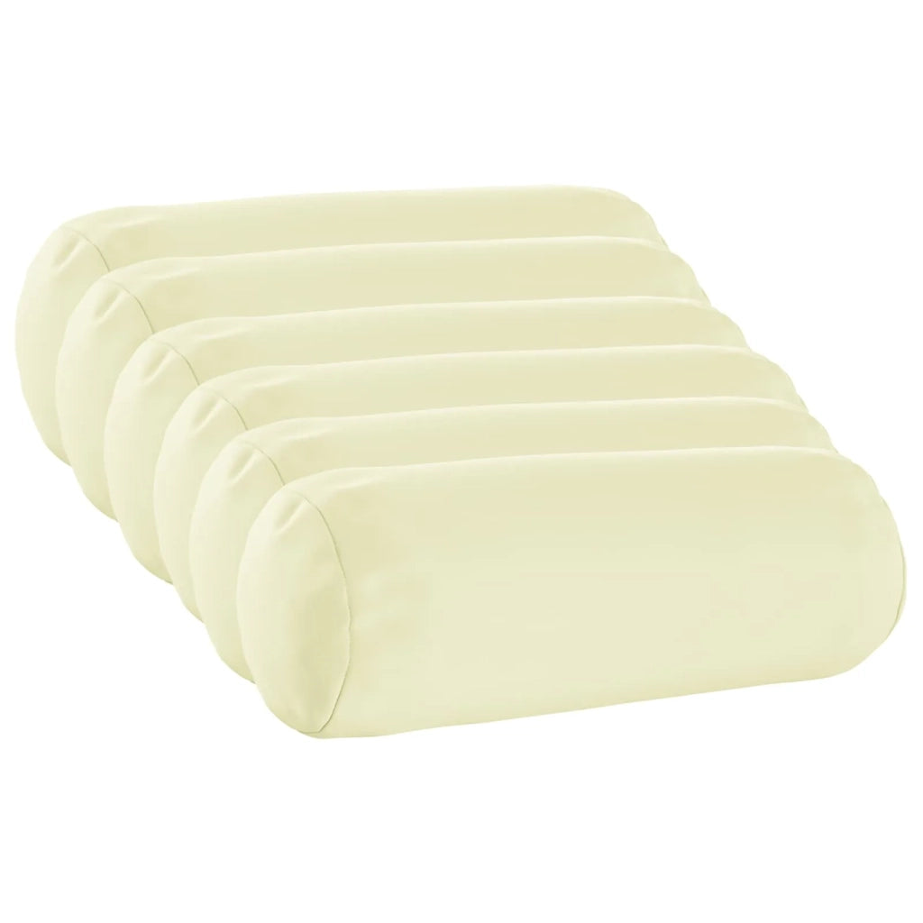 Federa 6 pcs HEERLEN Crema Ø 15 x 40 cm Poliestere 923322