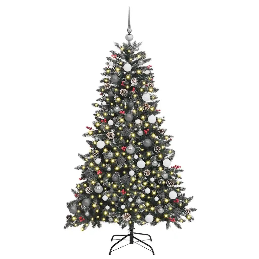 Albero di Natale artificiale con 300 LED Verde 180 cm