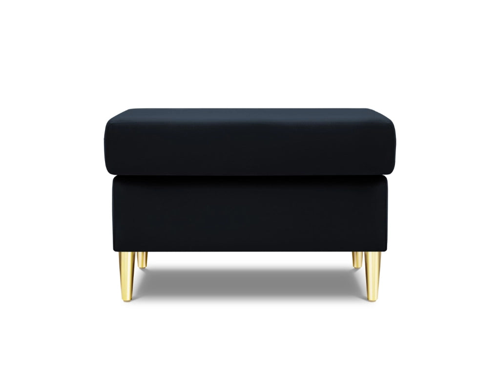 Cosmopolitan Design - Pouf "Kyoto" in velluto blu scuro 