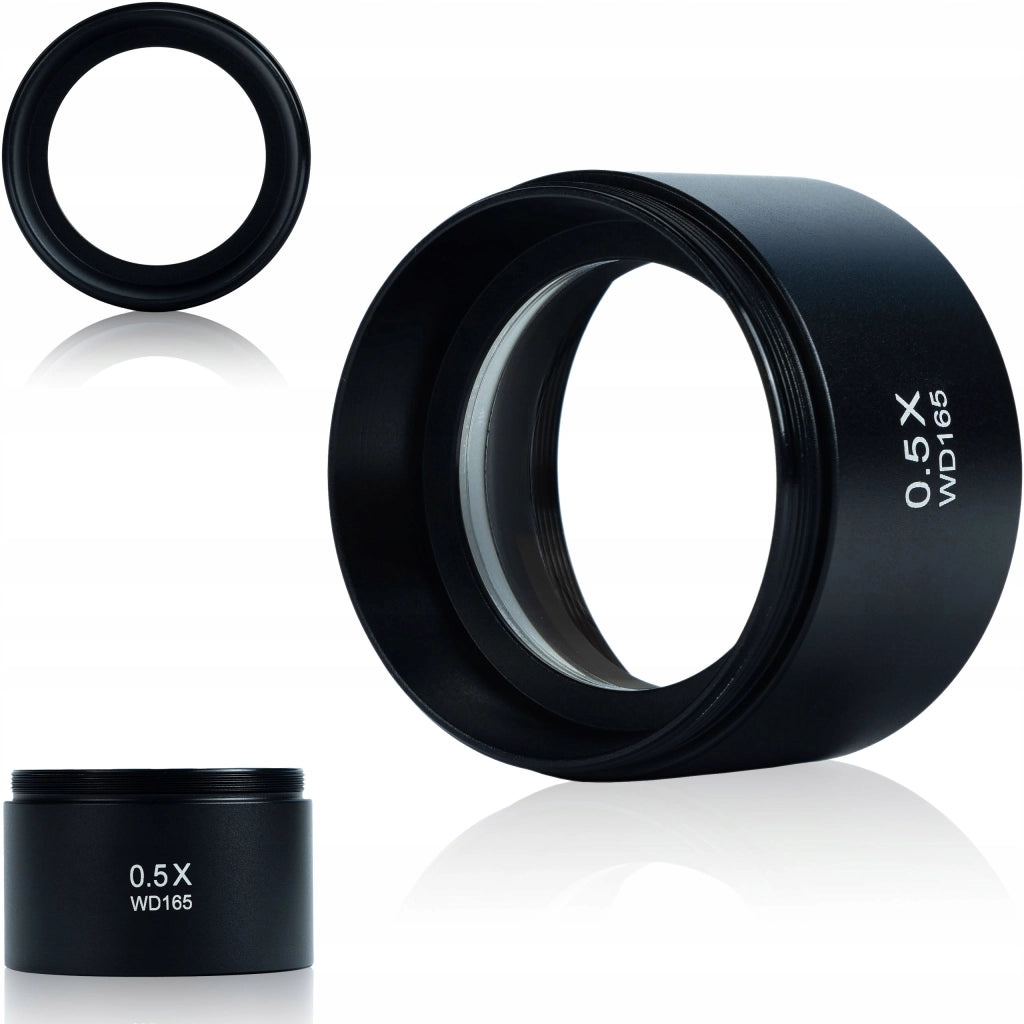 Mikroscopio Trinoculare 7–45x con Fotocamera C-Mount 16MP 4K + Lente Barlow 0.5x + Illuminatore LED 56x