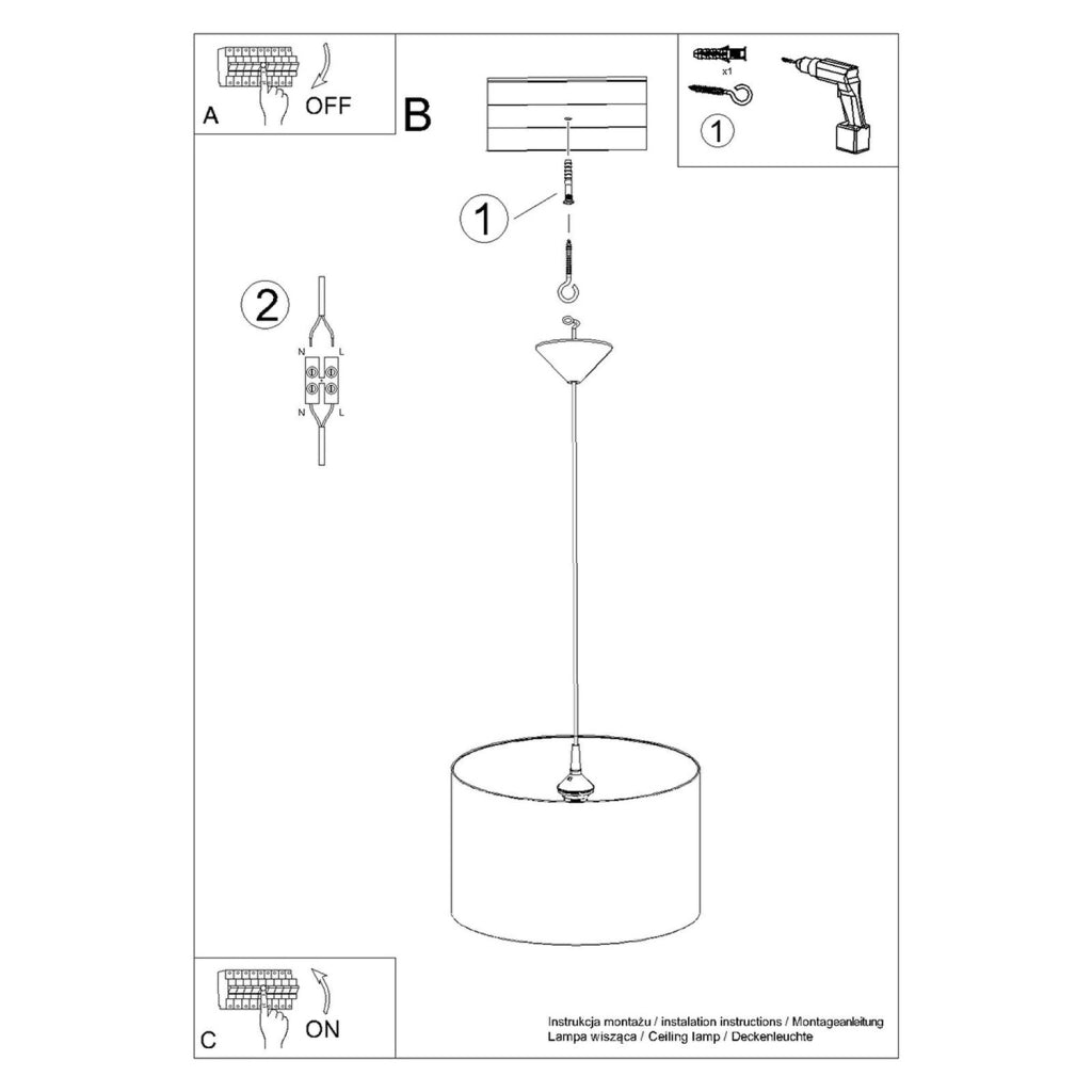 Lampada a sospensione bimbi gufi Ø40 Pure Lume E27