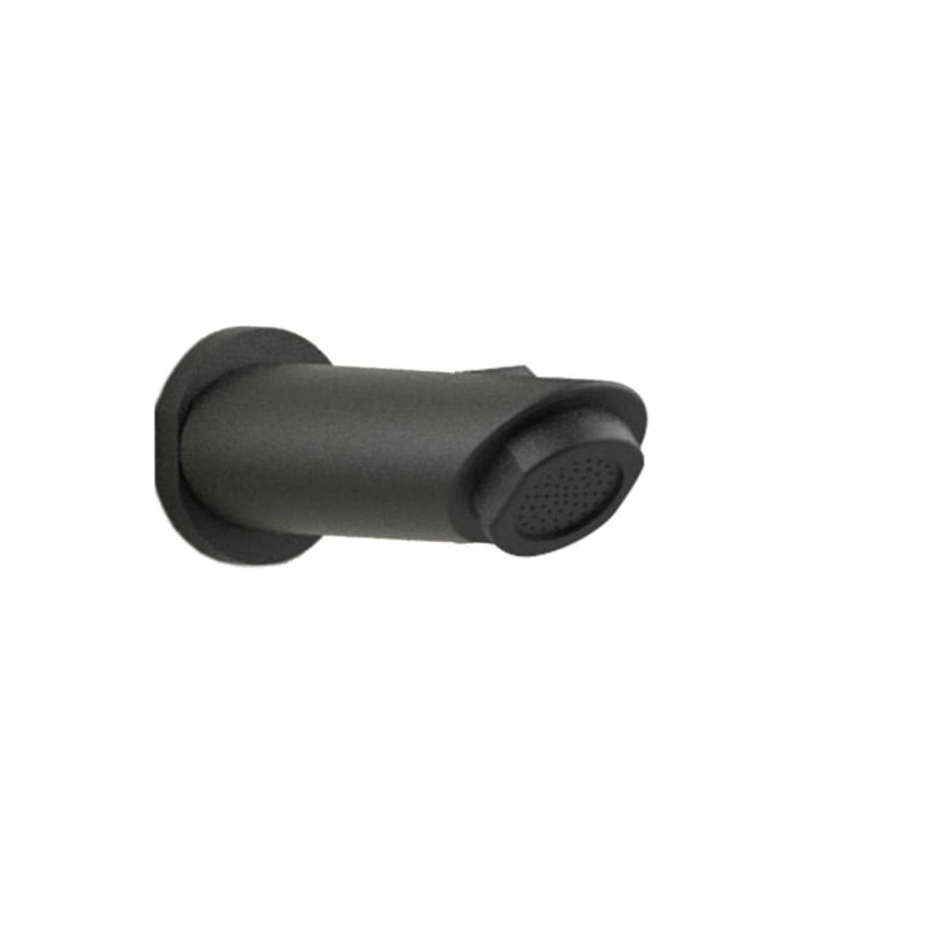 SINED Doccia Solare Nera In Alluminio con Fascia Centrale Inox Serbatoio 40 Litri Altezza 224 cm Miscelatore e Soffione Quadrato Modello Ella