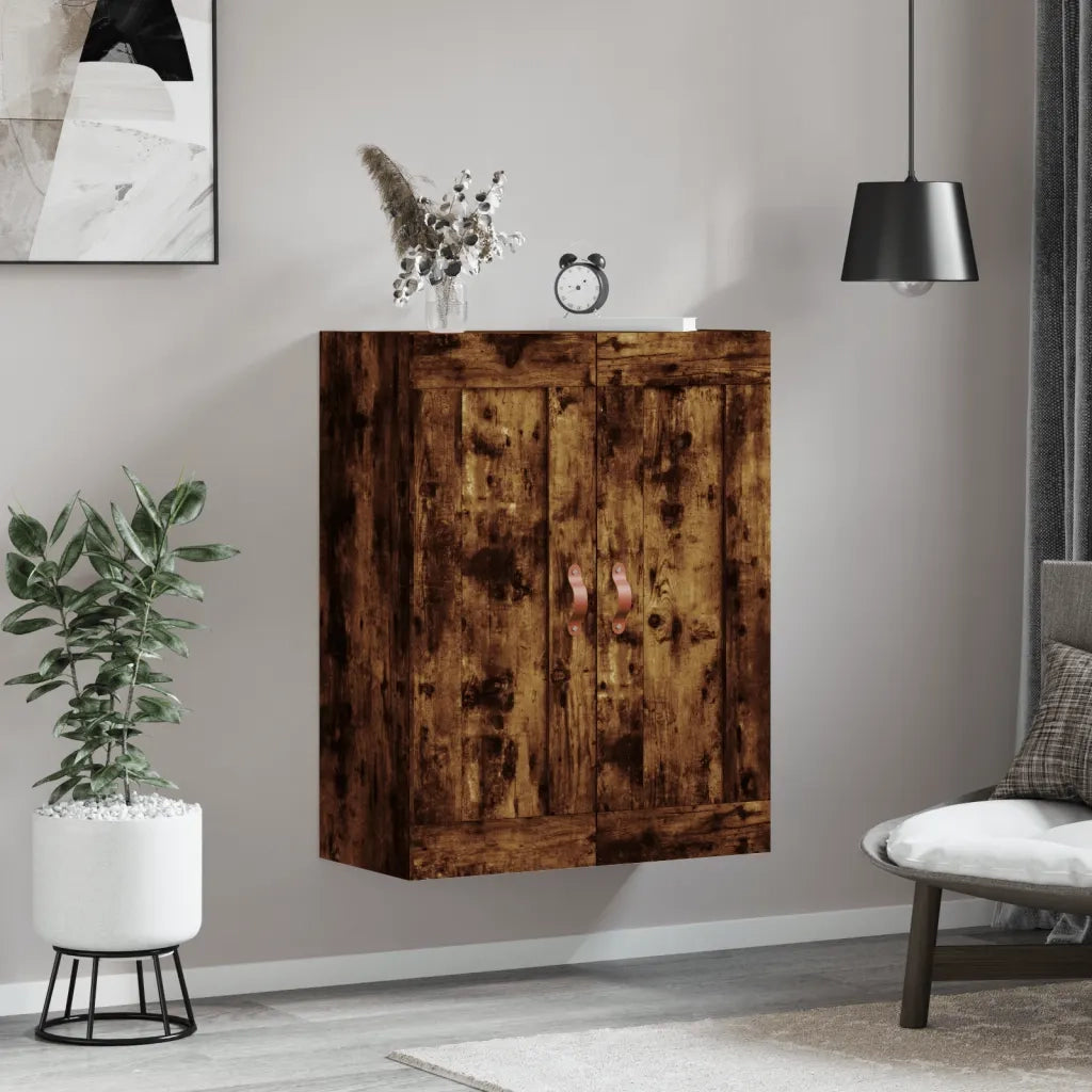 vidaXL Mobile a Parete Rovere Fumo 69,5x34x90 cm in Legno Multistrato