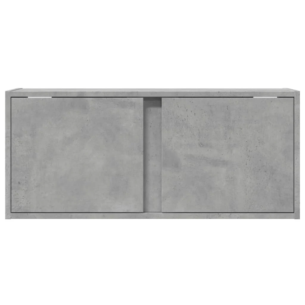 Mobile TV multimediale scaffale TV credenza mobile TV sala da pranzo soggiorno camera da letto montaggio a parete con luci LED 80 x 31 x 35 cm grigio 02_0027914