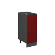 Armadio cucina dispensa alto R-Line Rosso/Antracite 30 cm Forma a J, senza piano di lavoro Vicco