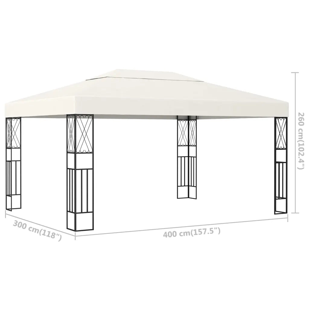 Gazebo 3x4 m Crema in Tessuto cod mxl 46301