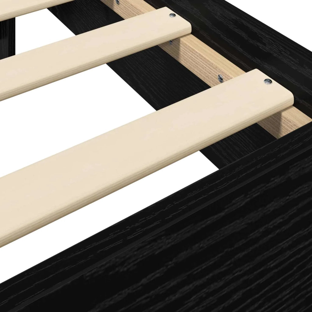 Telaio del letto con storage Rovere Nero 80 x 200 cm 3429627