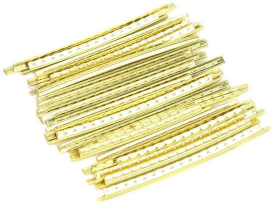 Fili per Chitarra a Fette - 24 Pezzi - Resistenti e Duraturi - Ottone - Sostituzione del Punto di Contatto - Adatto per Chitarra Elettrica e Basso - Naturale