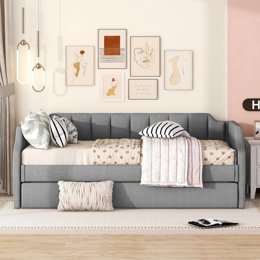 LETTO con letto estraibile 90x200/90x190 cm Grigio