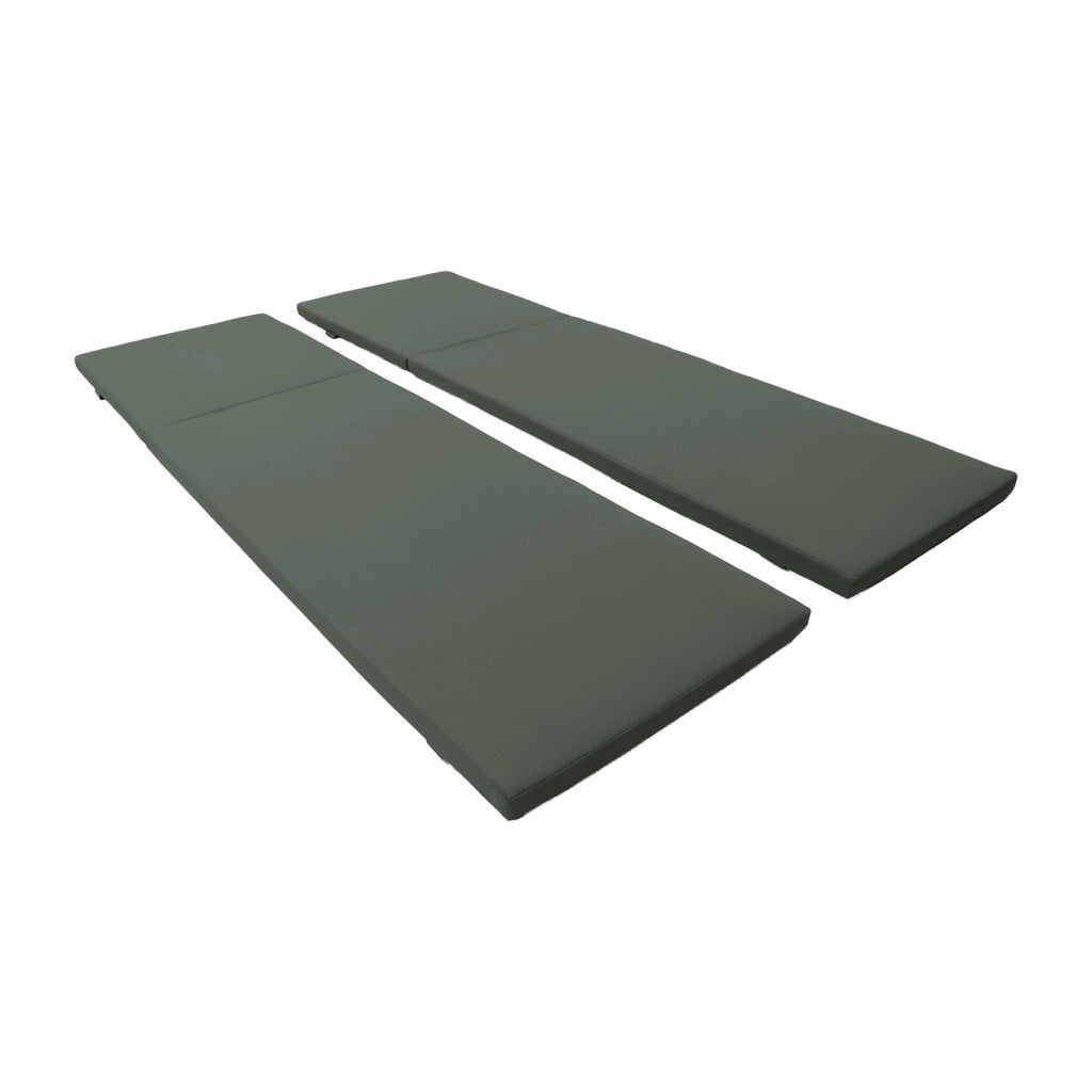 Set 2 cuscini per lettino prendisole, verde kaki