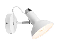 Applique da Interno Attacco E14 in Metallo Bianco Opaco