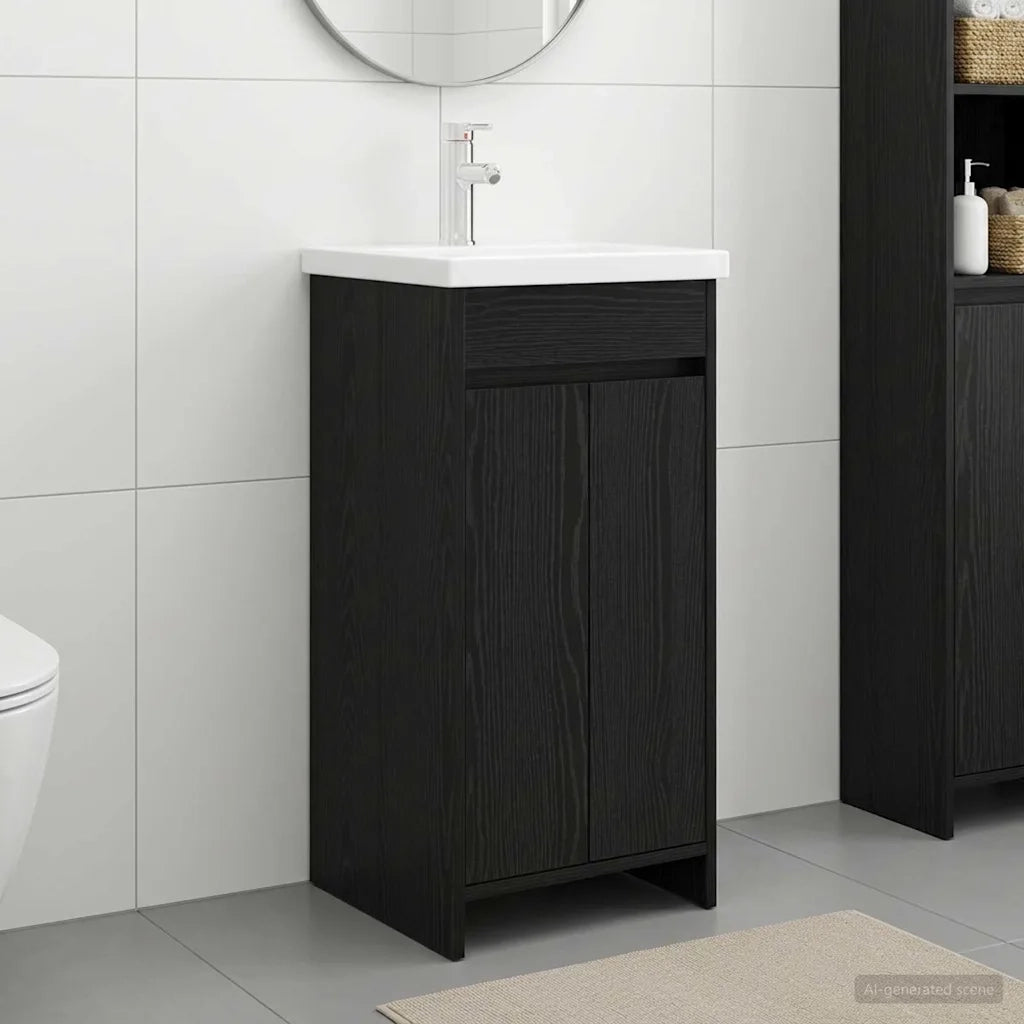 Mobile da bagno con lavabo Rovere Nero 42 x 40 x 84,5 cm 890769