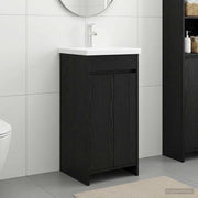 Mobile da bagno con lavabo Rovere Nero 42 x 40 x 84,5 cm 890769