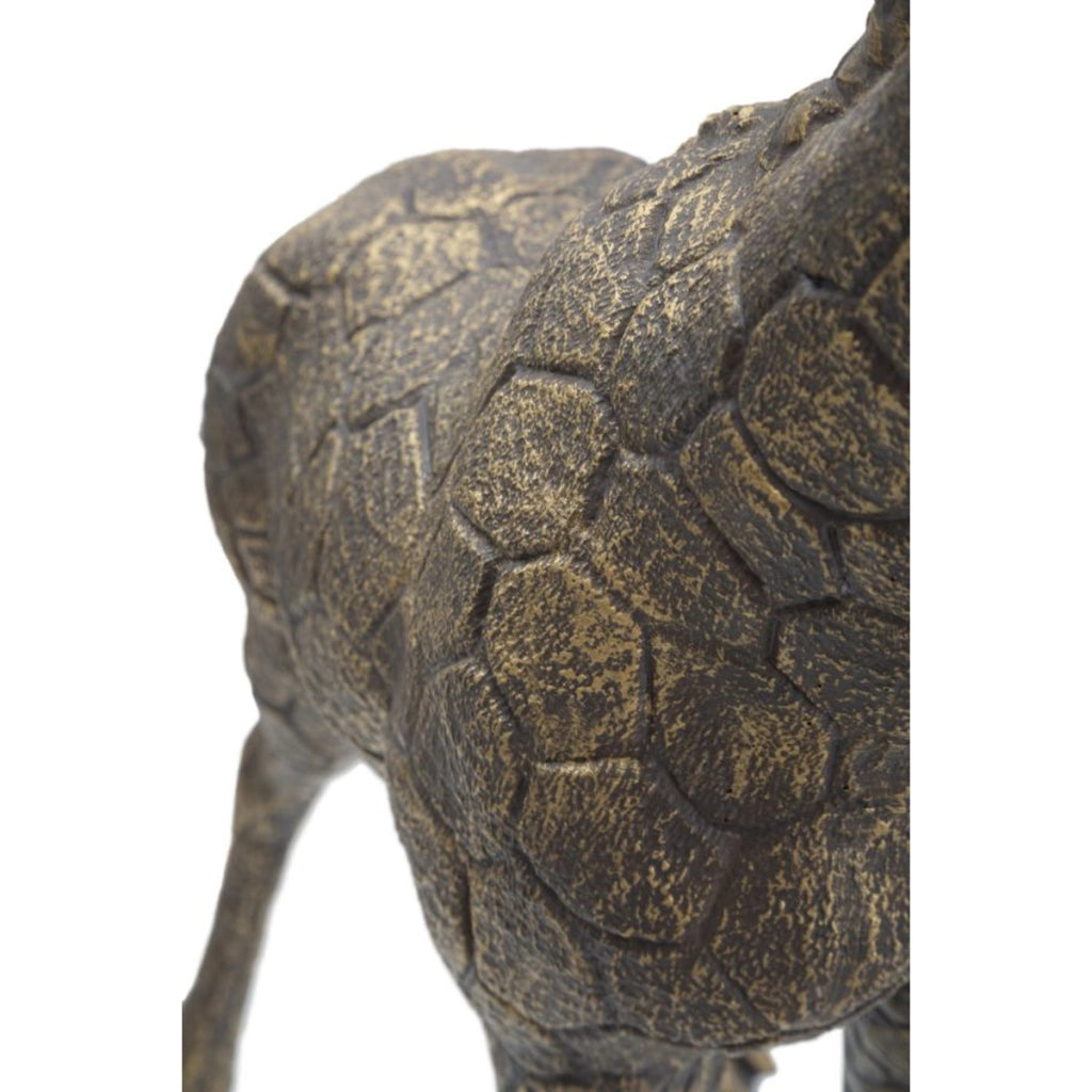 Lampada da Tavolo Giraffa, Oro, Poliresina, 40x22x80 cm
