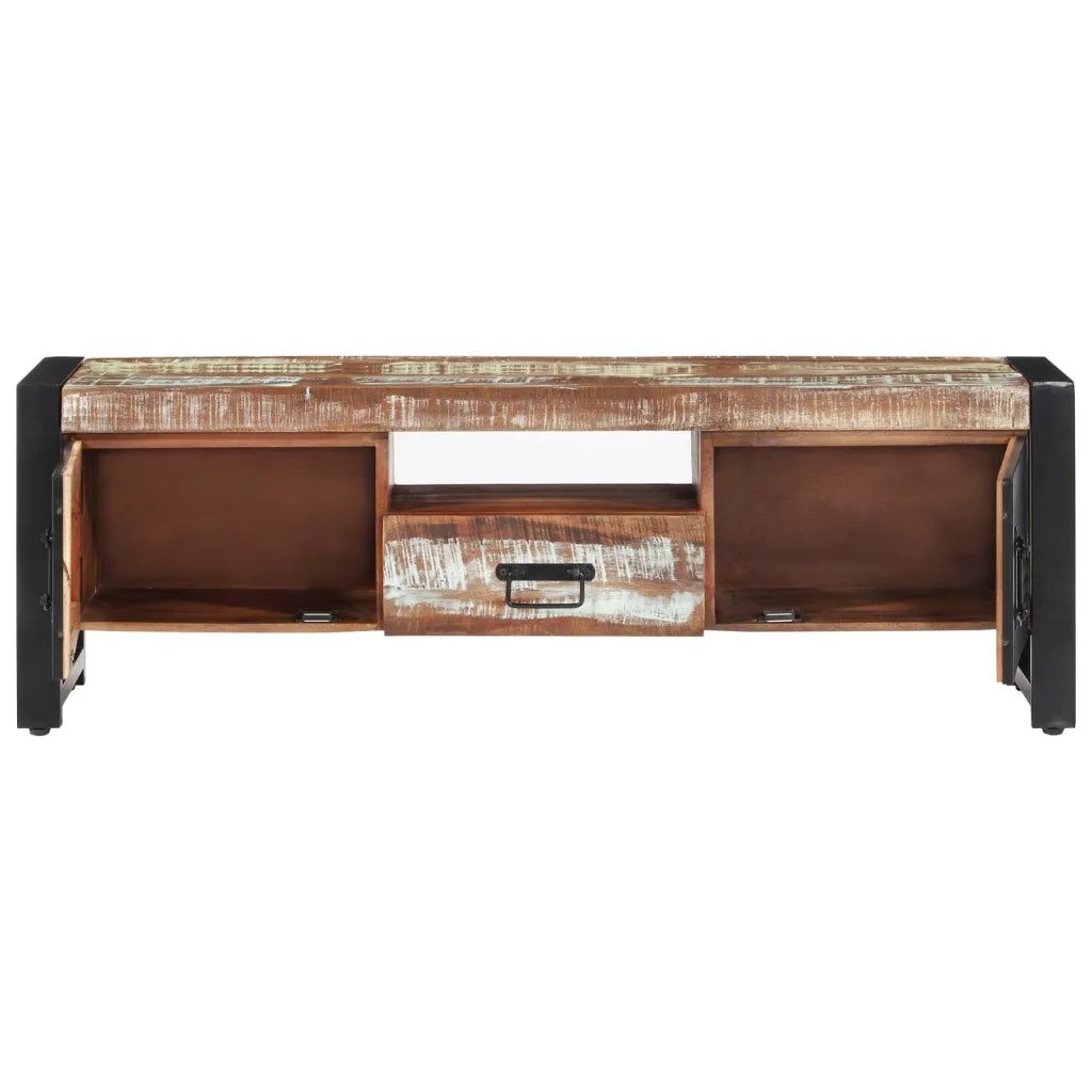 Mobile Porta TV 120x30x40 cm in Legno Massello di Recupero 338223