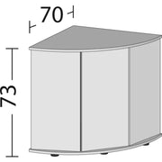 Juwel Trigon 190 Supporto 190SBX con Tre Ante cm70x70x73h Colore: Bianco
