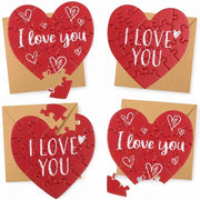 Set di carte da puzzle da 4 - Carte da auguri per compleanni/Natale - Carte da auguri bianche - Carte da auguri di ringraziamento - Carte da puzzle originali - Incluso buste
