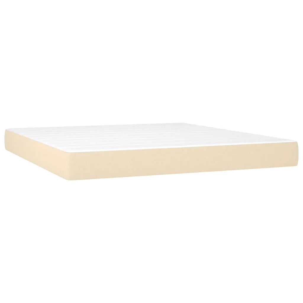 Giroletto a Molle con Materasso Crema 180x200 cm in Tessuto 3140238