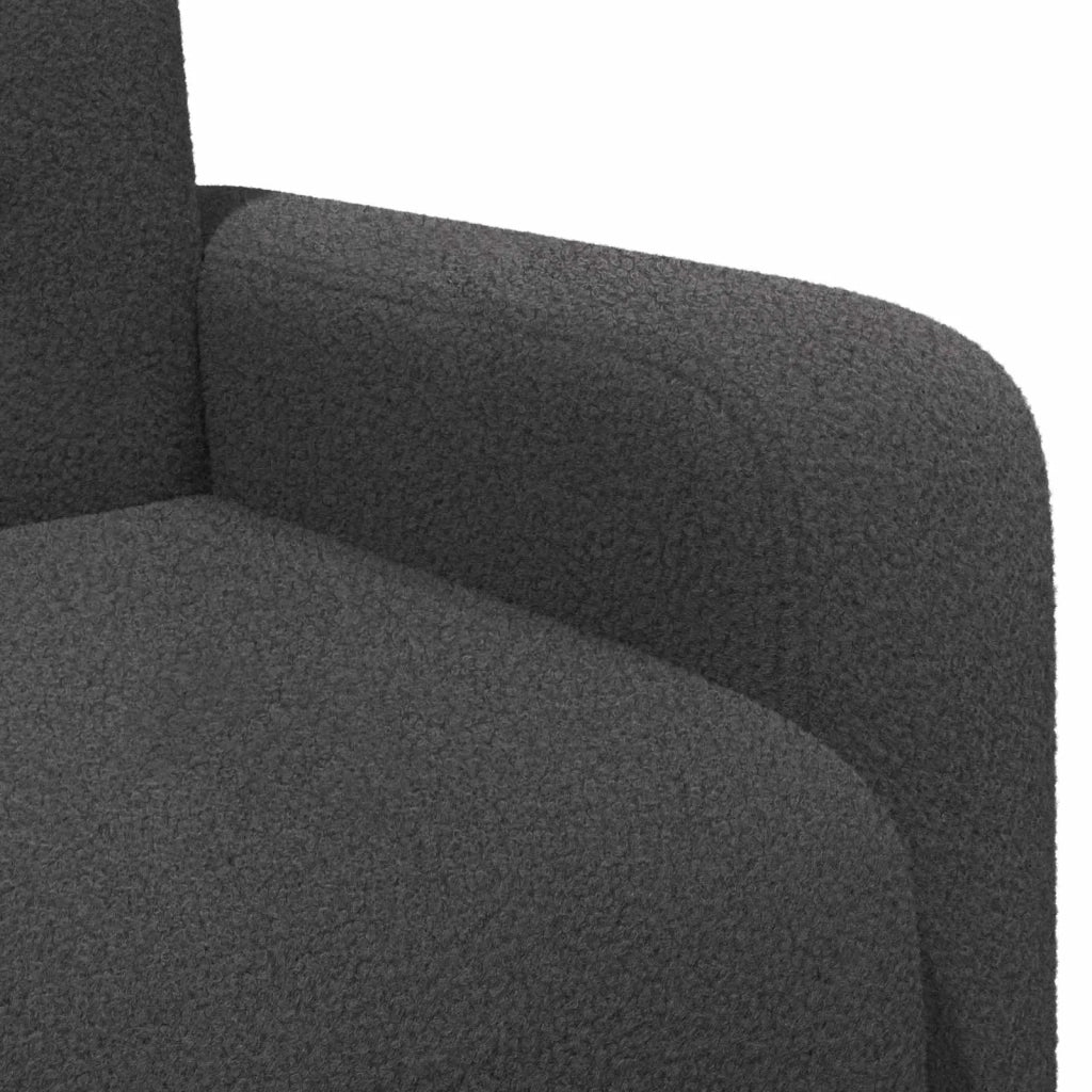 Poltrona-Divano Sedia-Poltroncina Grigio Scuro Boucl¨¦ 823018