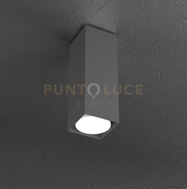 PLATE PLAFONIERA TUBO H.25 1 LUCE GRIGIO ANTRACITE 1129-PL25-GA