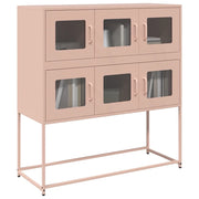 Credenza Rosa 100,5x39x107 cm in Acciaio Laminato a Freddo 853423
