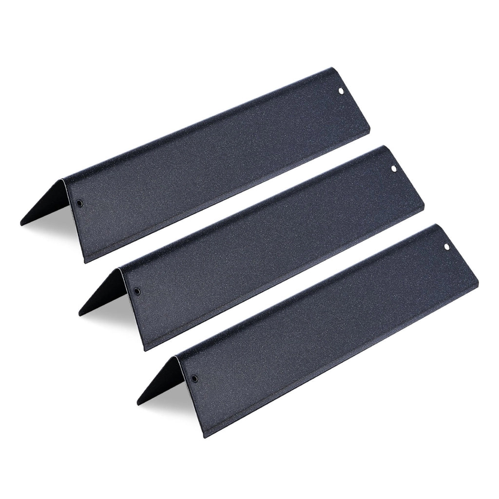 Set 3 Barre Aromatizzanti Flavorizer per Griglie Weber Spirit I II 200 Acciaio Smaltato Robuste Diffusore Calore BBQ 390x90x65 mm