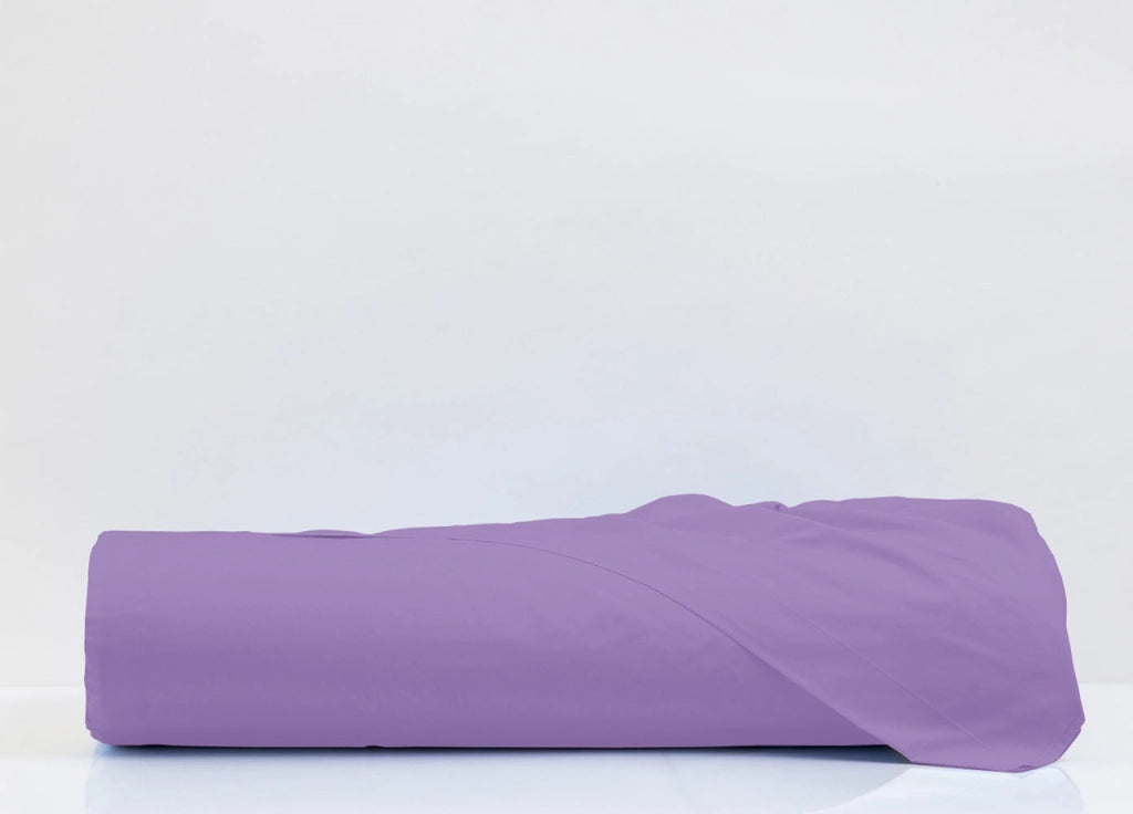 Lenzuola Cordonetto In 100% Cotone In Tinta Unita - Singolo - Lilla