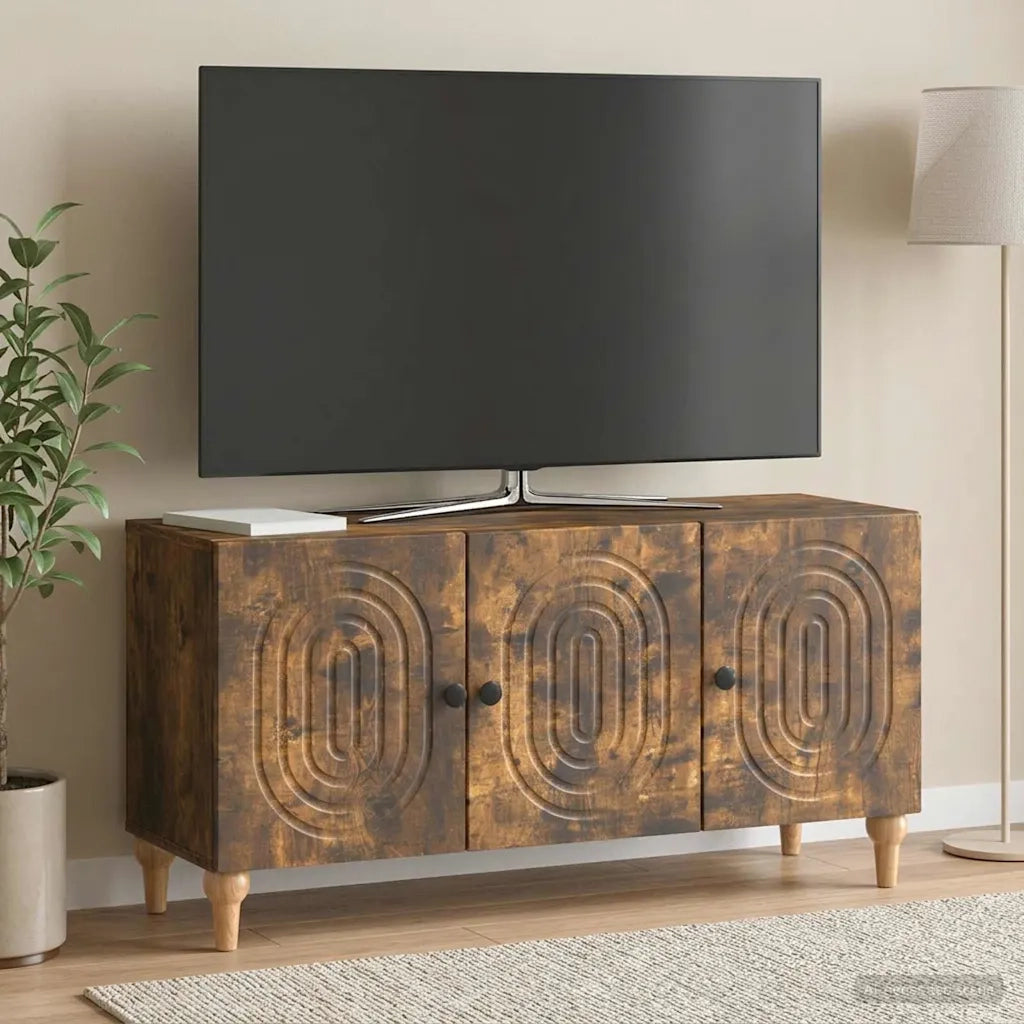 Mobile TV Rovere Fumo 99 x 34,5 x 50 cm Legno ingegnerizzato 894260