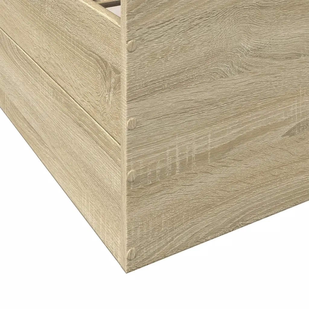 Giroletto Cassetti Rovere Sonoma 180x200 cm Legno Multistrato 3280274