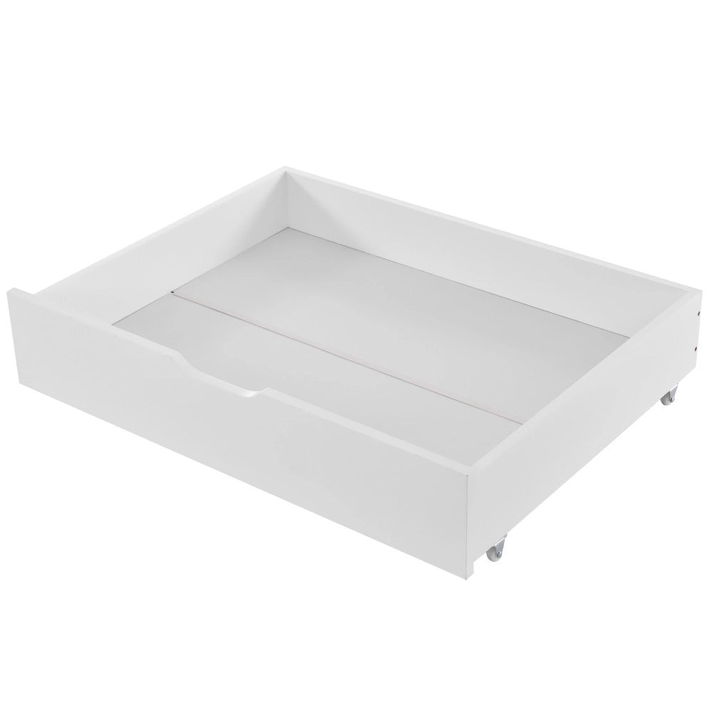 Cassetti Contenitore sotto Letto in MDF con Rotelle ¨C Xylo ¨C Bianco 93x66.5x20