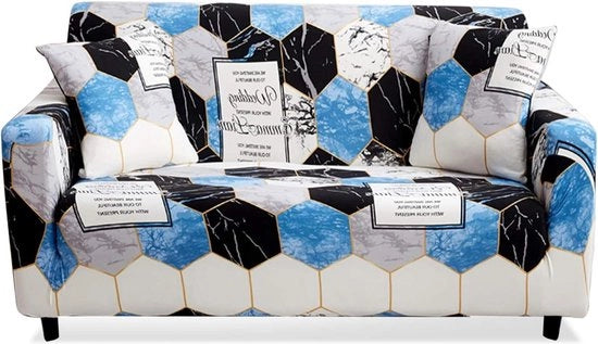 Copertura per divano in tessuto elastico universale per 4 posti, con disegno a giacca in jacquard, in grigio fluorelato, lavabile