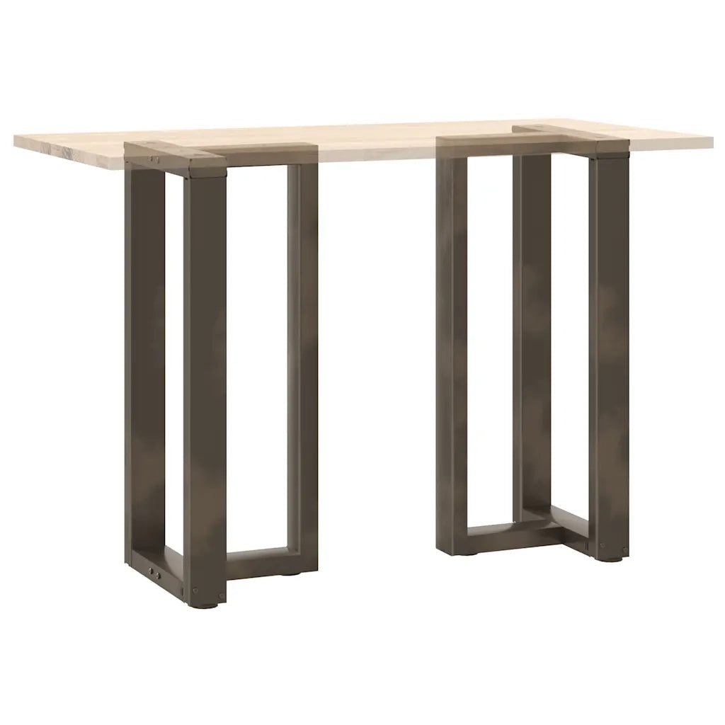Gambe per tavolo da bar a forma di T 2 pz nere 50x35x(90-91) cm in acciaio 4013079