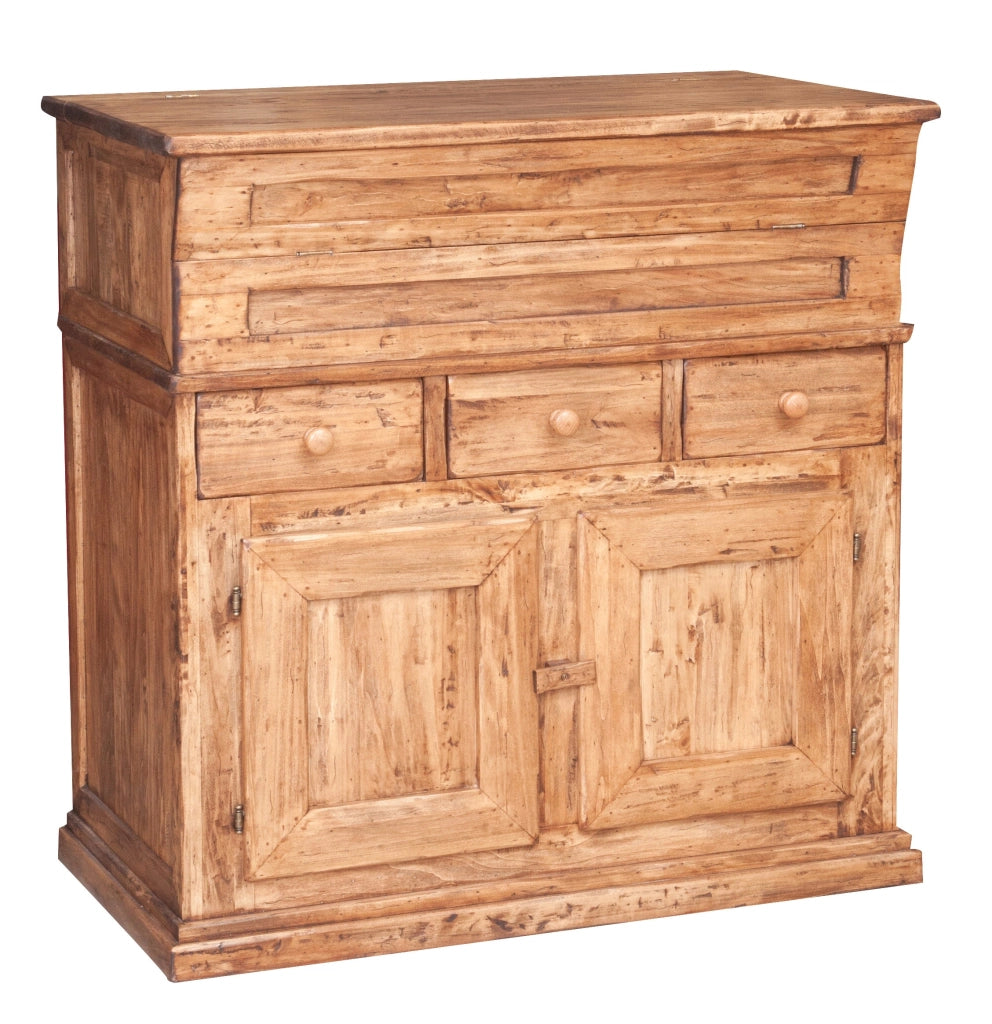 Biscottini Madia in legno massello di tiglio finitura naturale L100xPR55xH101 cm. Made in Italy