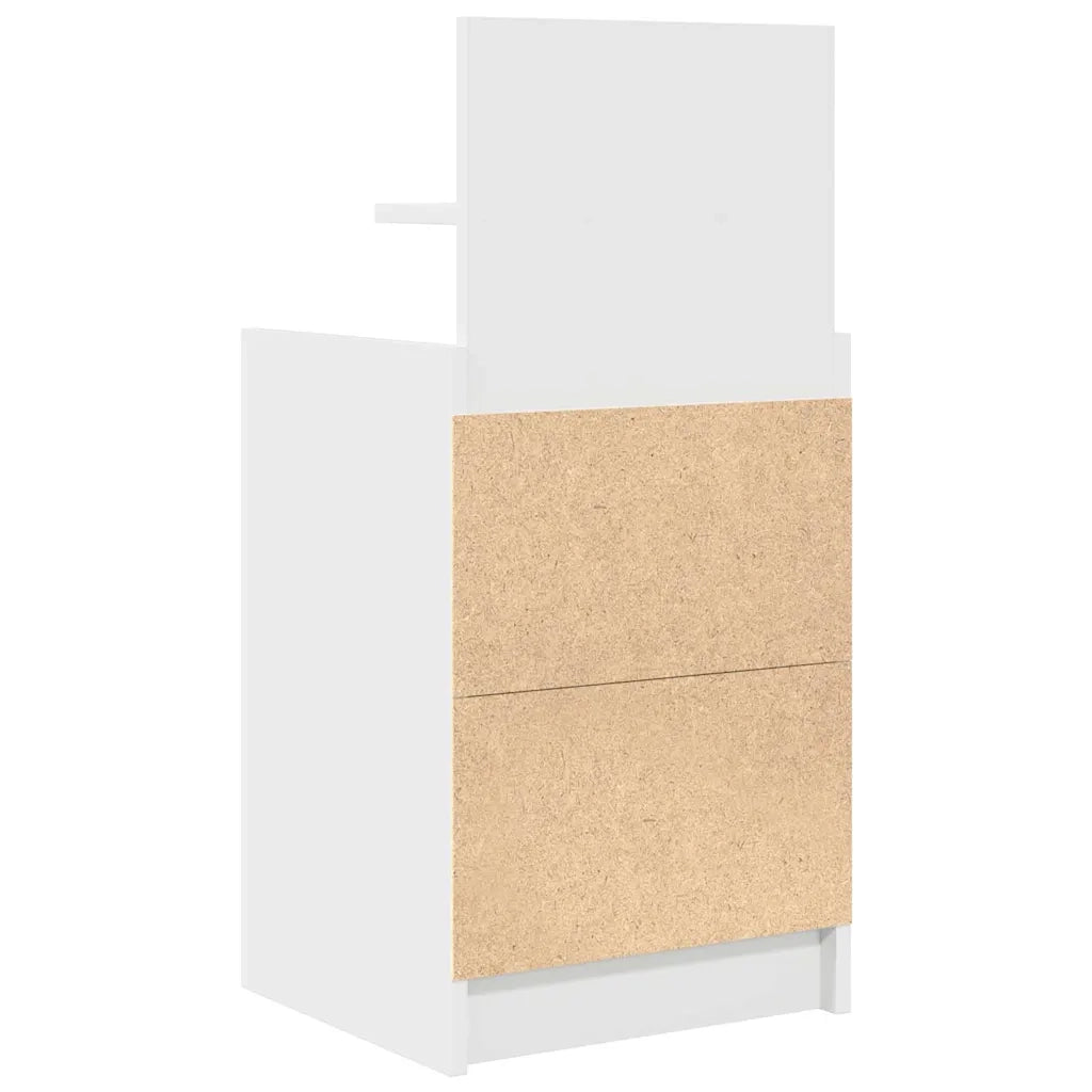 vidaXL Comodini con 2 Cassetti 2 pz Bianco 38x34x80 cm