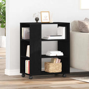 Armadio con ruota Rovere Nero 60 x 35 x 75 cm Legno multistrato 862671