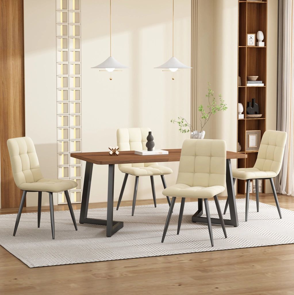 Tavolo da pranzo rettangolare 117x68 cm nero e noce
