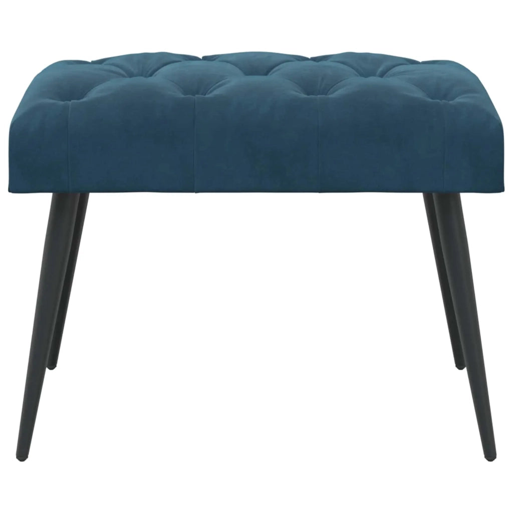 Panchina con bottoni imbottiti Blu 60 x 40 x 45 cm Velluto 42038552