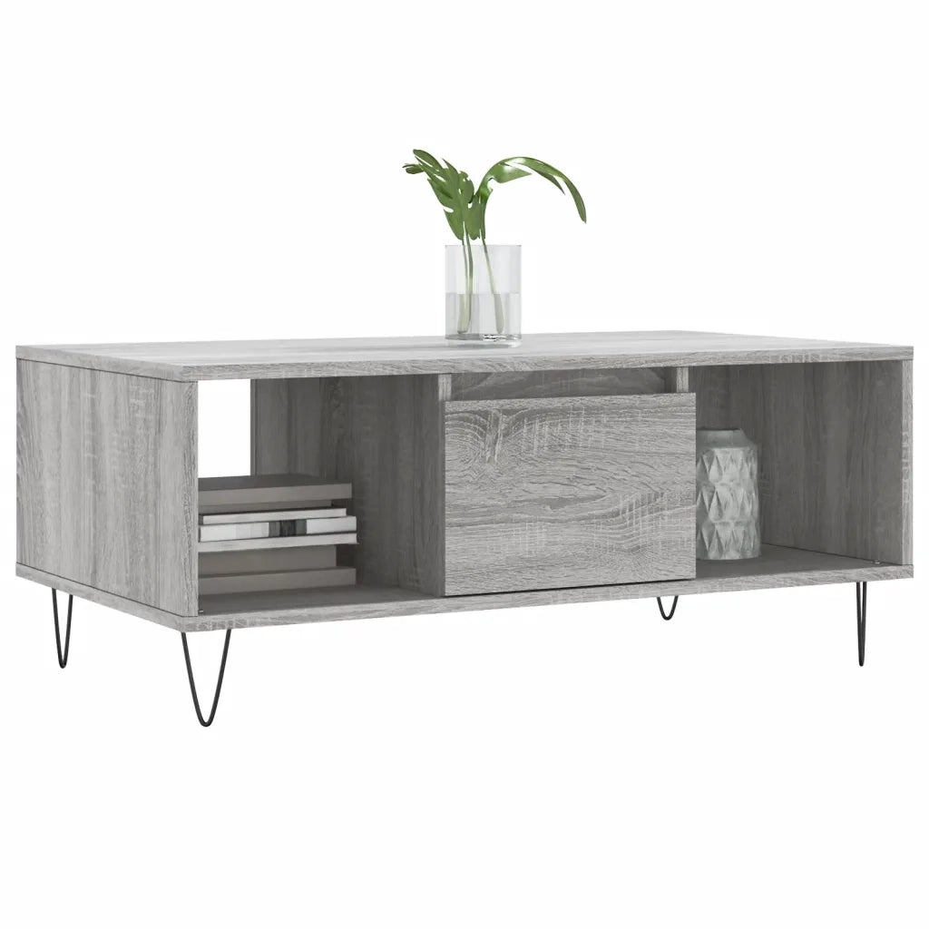 Tavolino salotto | Tavolino da caff¨¨ | Tavolino da Soggiorno Grigio Sonoma 90x50x36,5 cm Legno Multistrato
