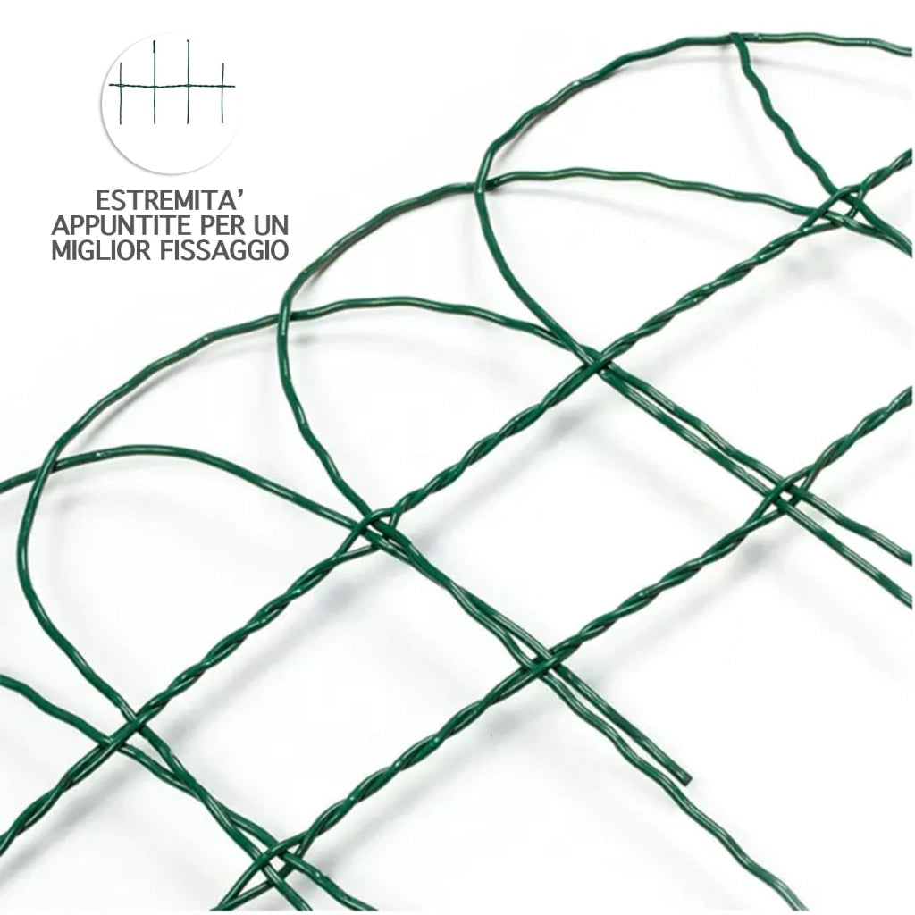 Rete Metallica Bordura Per Aiuole Antiruggine Bordi Protezione Ornamentale Aiuole Fiori Giardini Vialetti Delimitazione Arco Bordatura Rollborder - 0,40x25Metri