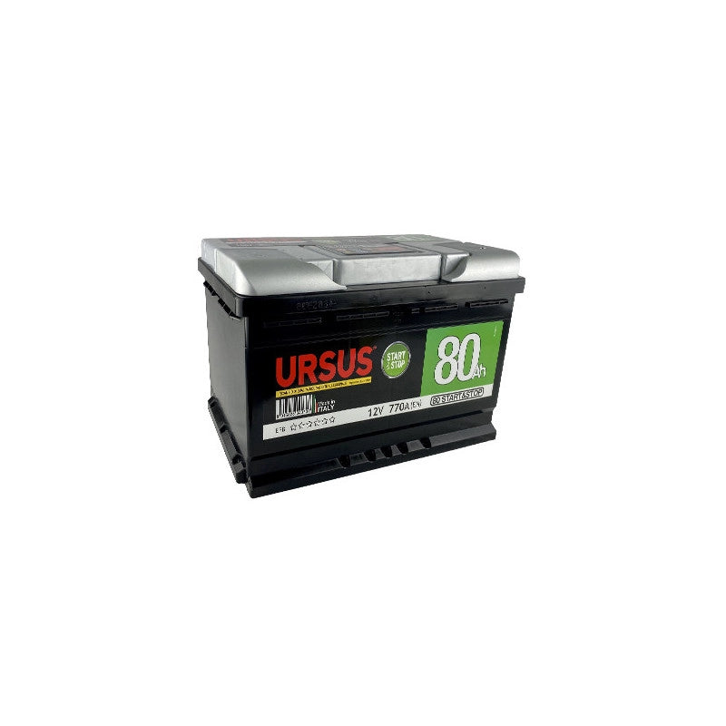 Batteria auto Ursus Start&Stop 80Ah – 12V – Tecnologia EFB – Alta efficienza