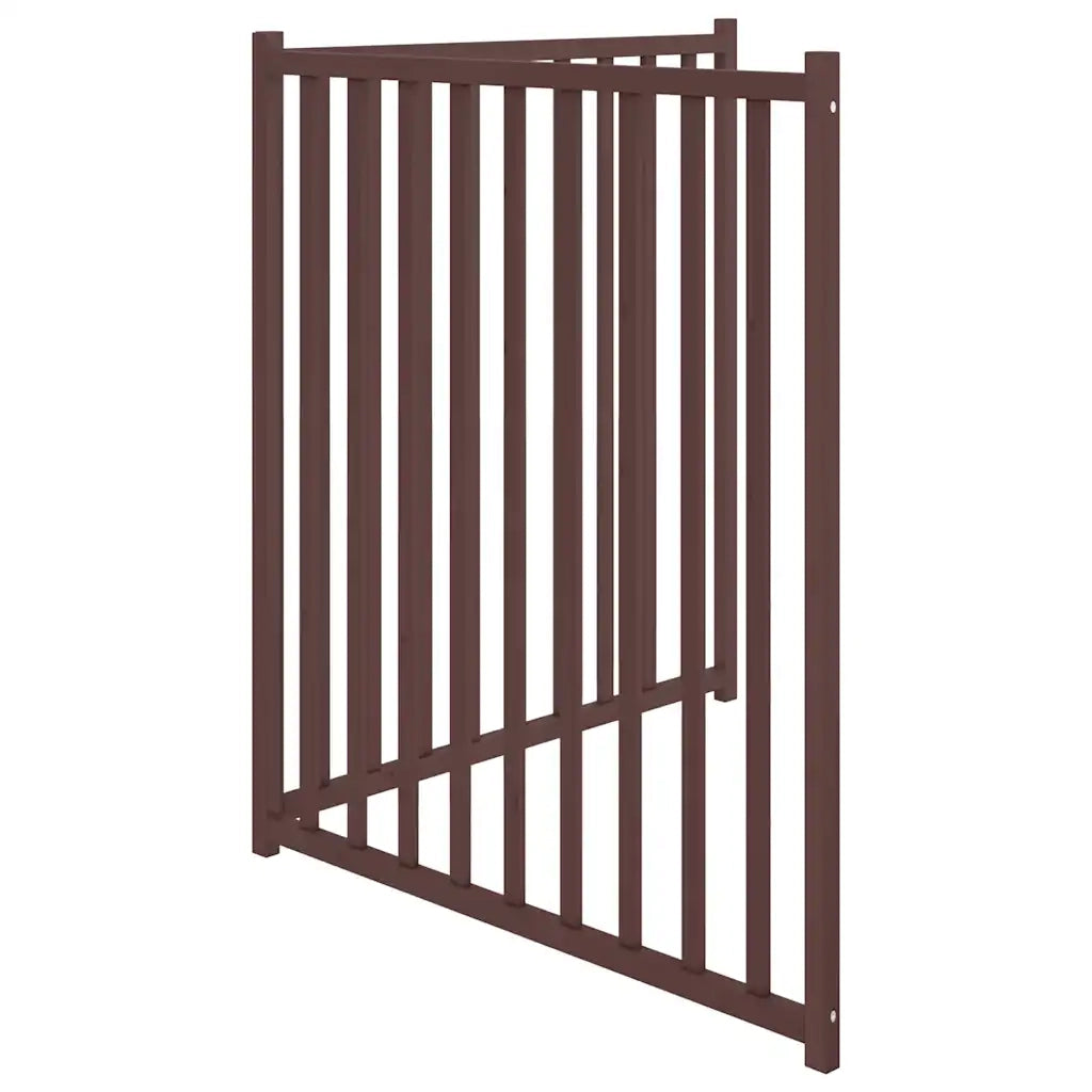 vidaXL Cancello Cani Pieghevole 2Pannelli Marrone 160cm Massello Abete