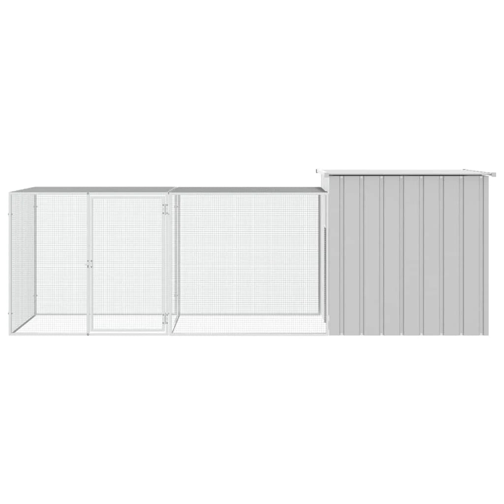 Gabbia per polli 300 x 91 x 100 cm acciaio zincato grigio 02_0041657