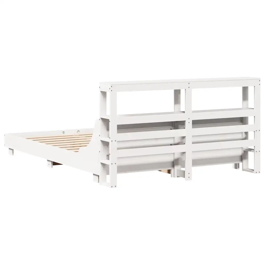 vidaXL Letto senza Materasso Bianco 120x200 cm Legno Massello di Pino