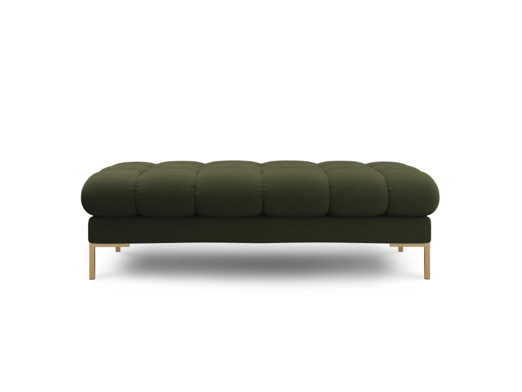 Cosmopolitan Design - Panca "Bali" 2 posti in tessuto strutturato verde 