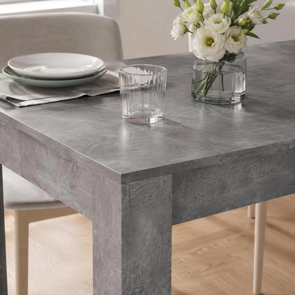Dining Table, Concrete Grey, 140x74.5x76 Cm, Wood-based Material